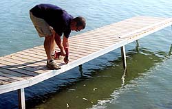 boat dock finally assembly