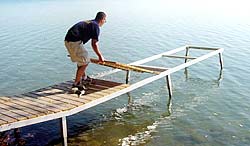 boat dock deck install